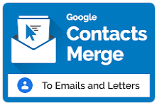 Mail Merge mit Adressen aus Google Contacts.